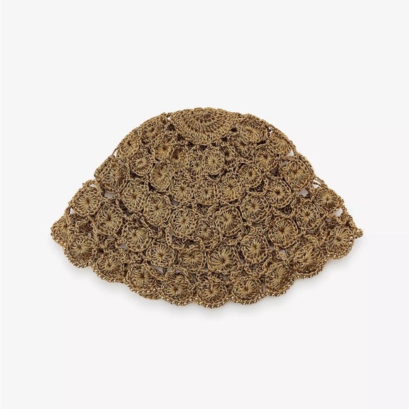 Zara Accessories - ZARA Beaded Crochet Cap
